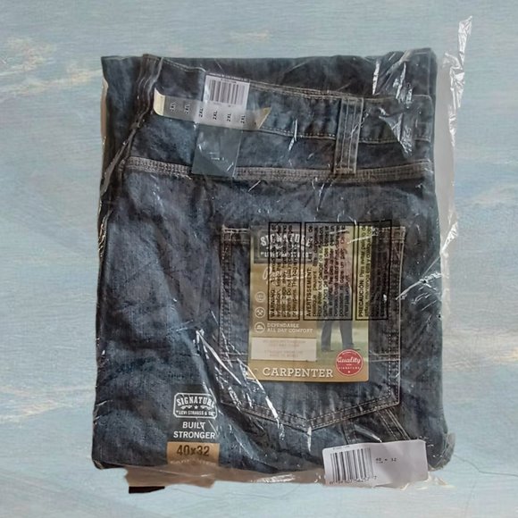 TWO Pairs Levi Strauss Signature Carpenter Jeans  40x32. One NEW, one like new - Picture 1 of 7